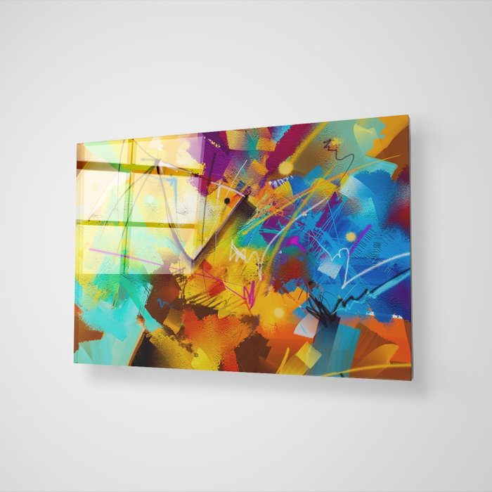 Wallity Cuadro Decorativo de Cristal Templado Multicolor 50 x 70 cm